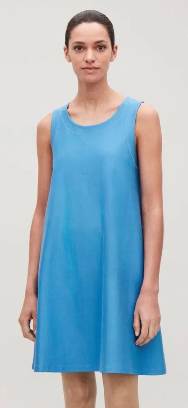 NWT COS Short Jersey A-Line Dress Sleeveless Size S Summer Beachy